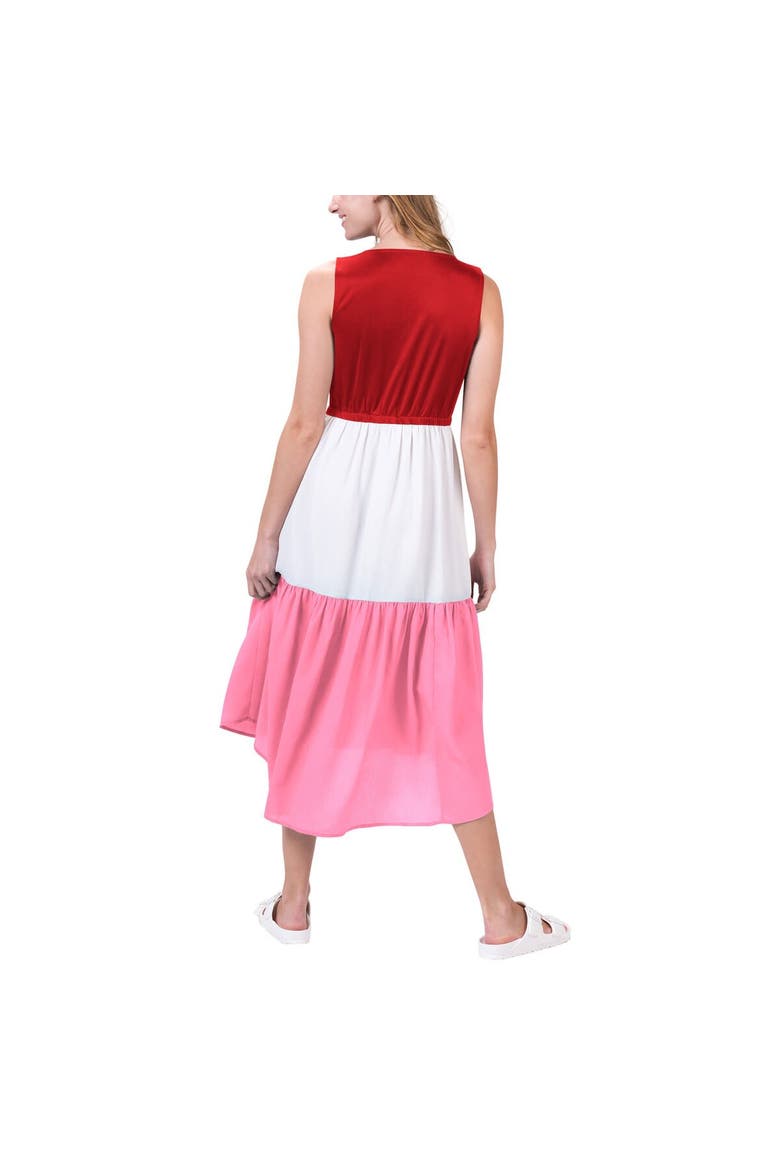 Women's G-III 4Her by Carl Banks Scarlet/Pink San Francisco 49ers 12th Inning Colorblock Dress, Alternate, color, Scarlet