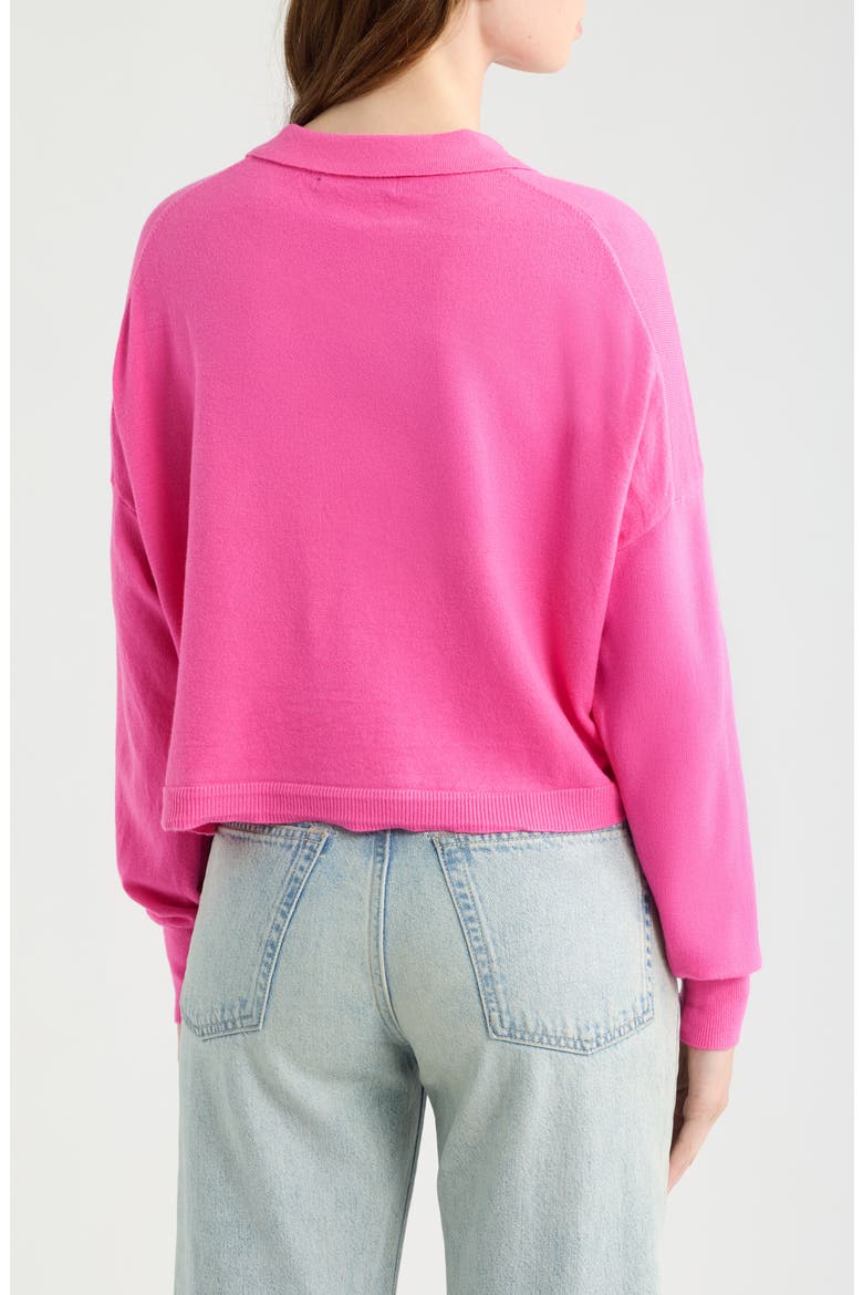 Floyd Polo Sweater, Alternate, color, FUCHSIA