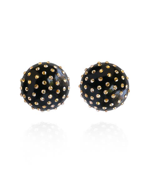 Gaia Jet Midi Earrings