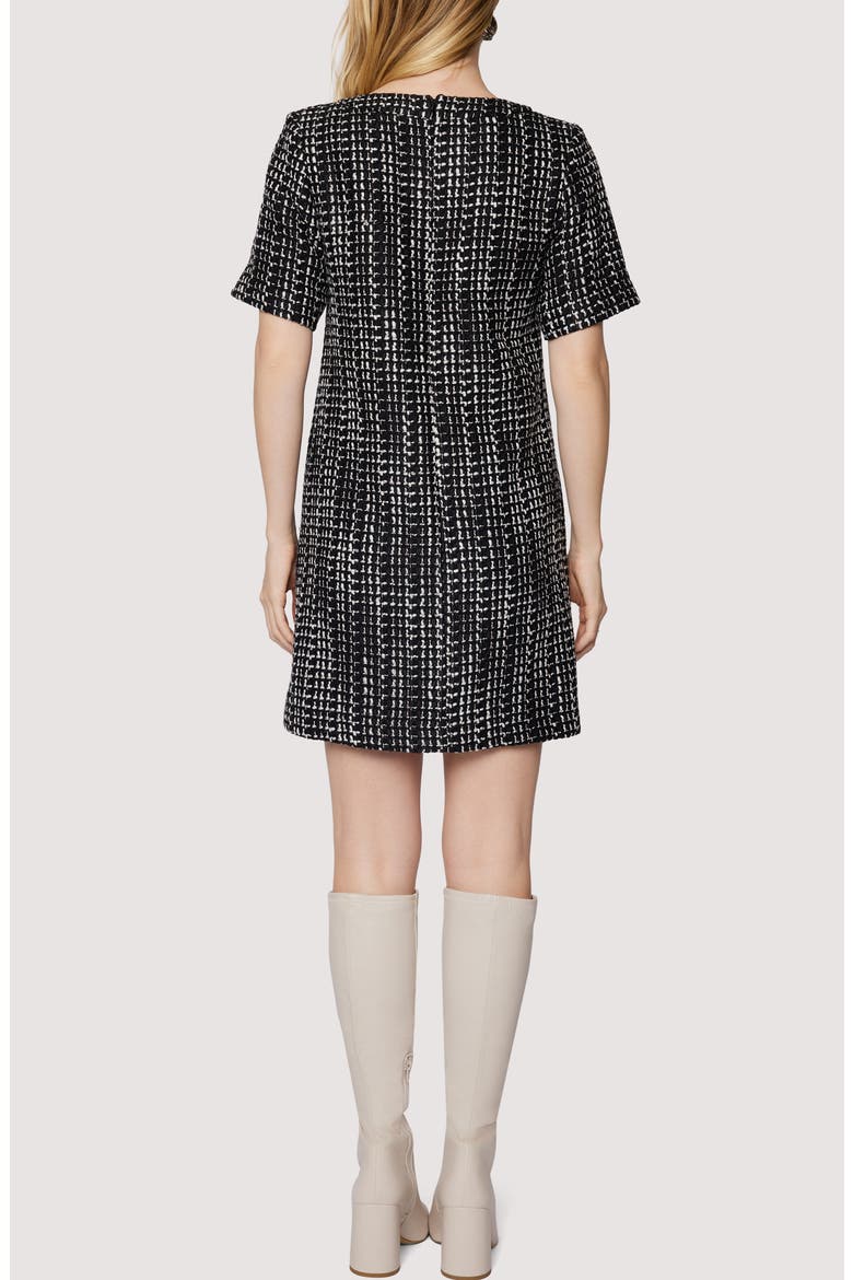 Femme Fort Mini Shift Dress, Alternate, color, BLACK IVORY