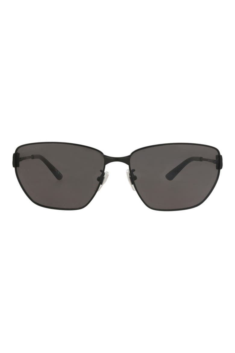 Gender Inclusive 63mm Cat Eye Sunglasses, Main, color, BLACK BLACK GREY