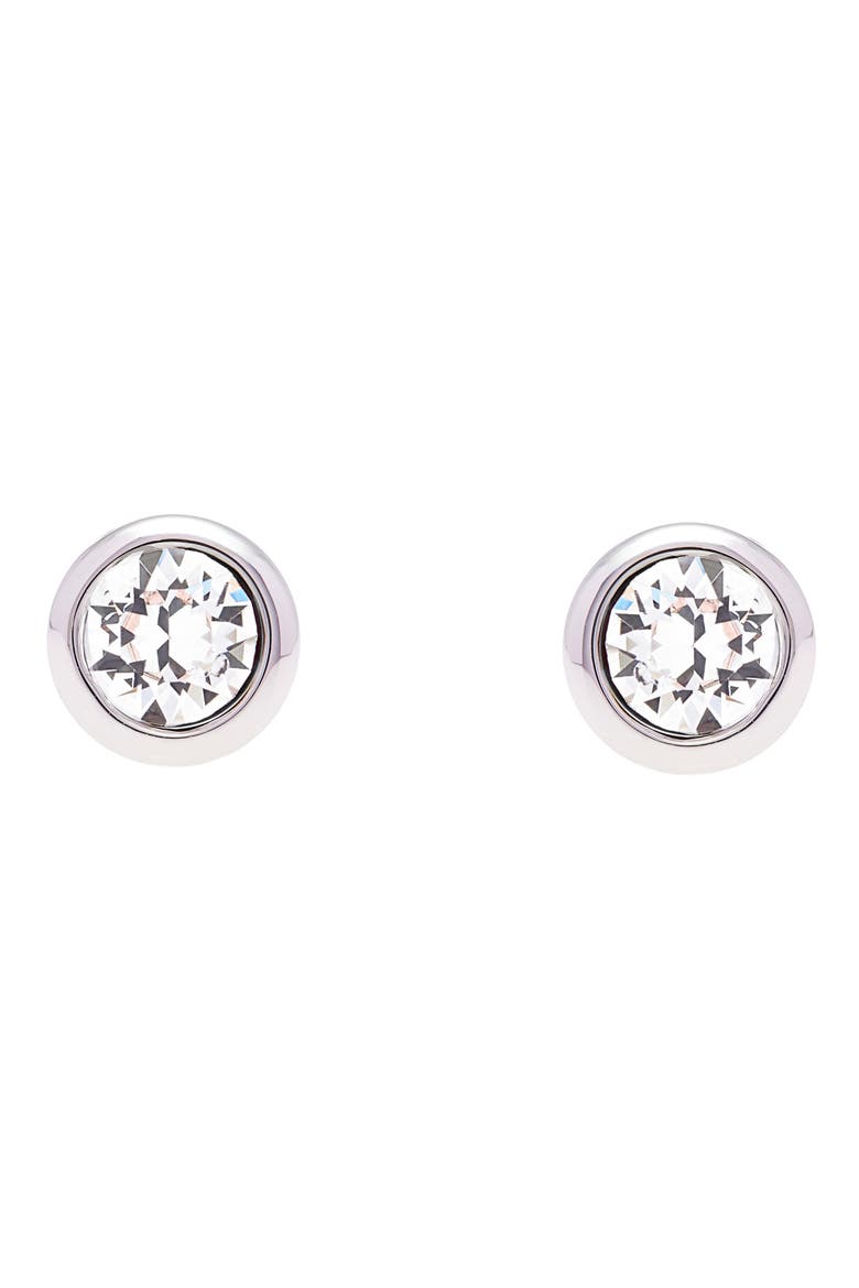 Sinaa Crystal Stud Earrings, Main, color, CRYSTAL/ SILVER