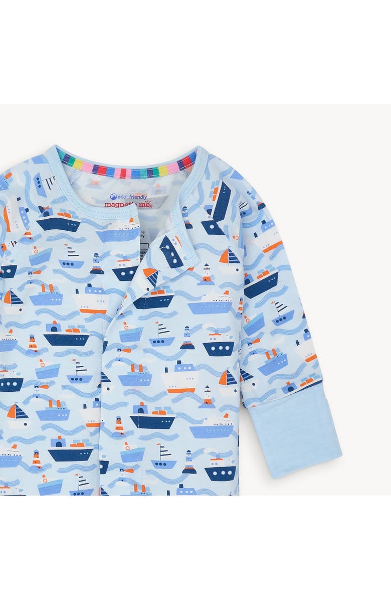 Magnetic Me Forever & All Waves Ship Print Magnetic Convertible Romper, Alternate, color, 