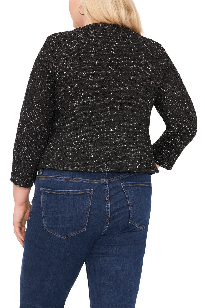 Tweed Knit Crop Jacket, Alternate, color, RICH BLACK