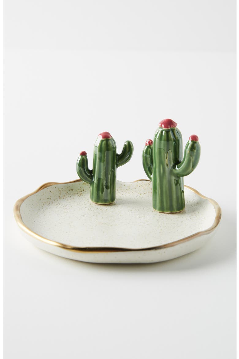 Anthropologie Cactus Trinket Tray, Main, color, WHITE