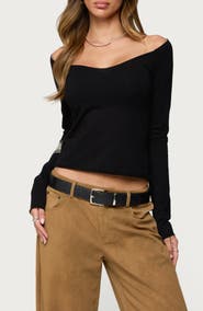 EDIKTED Nattie Boat Neck Top