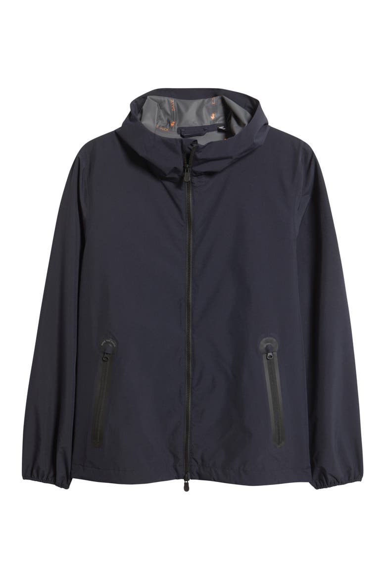 Drop Hooded Rain Jacket, Alternate, color, BLUE BLACK