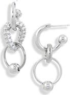 Justine Clenquet Alison Mismatched Tiered Hoop Drop Earrings