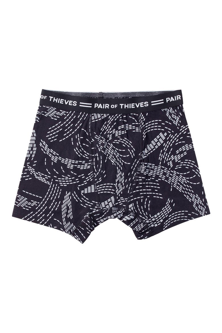 4-Way Stretch Cotton Boxer Briefs, Alternate, color, BLACK