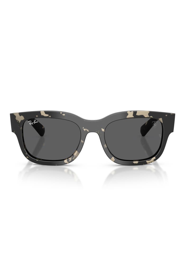 53mm Ferrari Square Sunglasses, Main, color, HAVANA GREY / DARK GREY