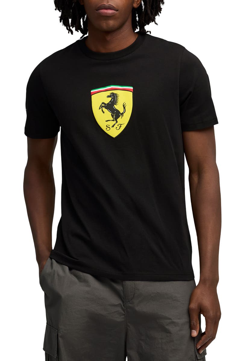PUMA x Ferrari Sportswear Shield Graphic T-Shirt, Main, color, Puma Black