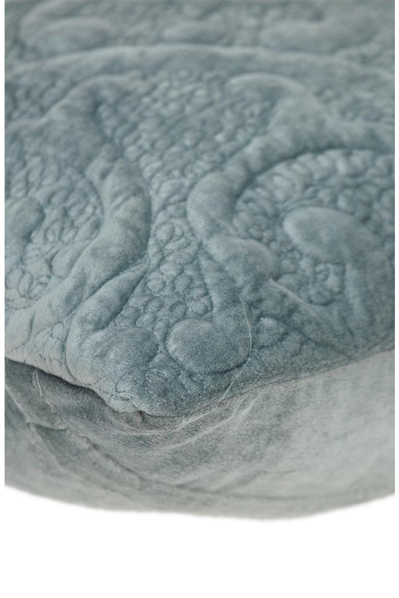 Tufted Velvet Square Throw Pillow, Alternate, color, SEA FOAM