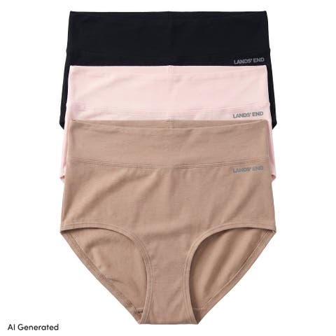 High Rise Full Coverage Brief Soft Essential Everyday 3 Pack Panties