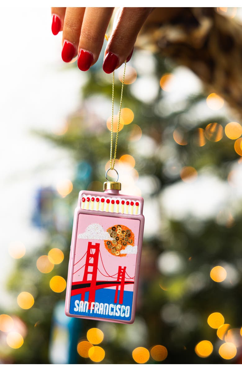 Furbish Matchbook Ornament - San Francisco, Alternate, color, Pink