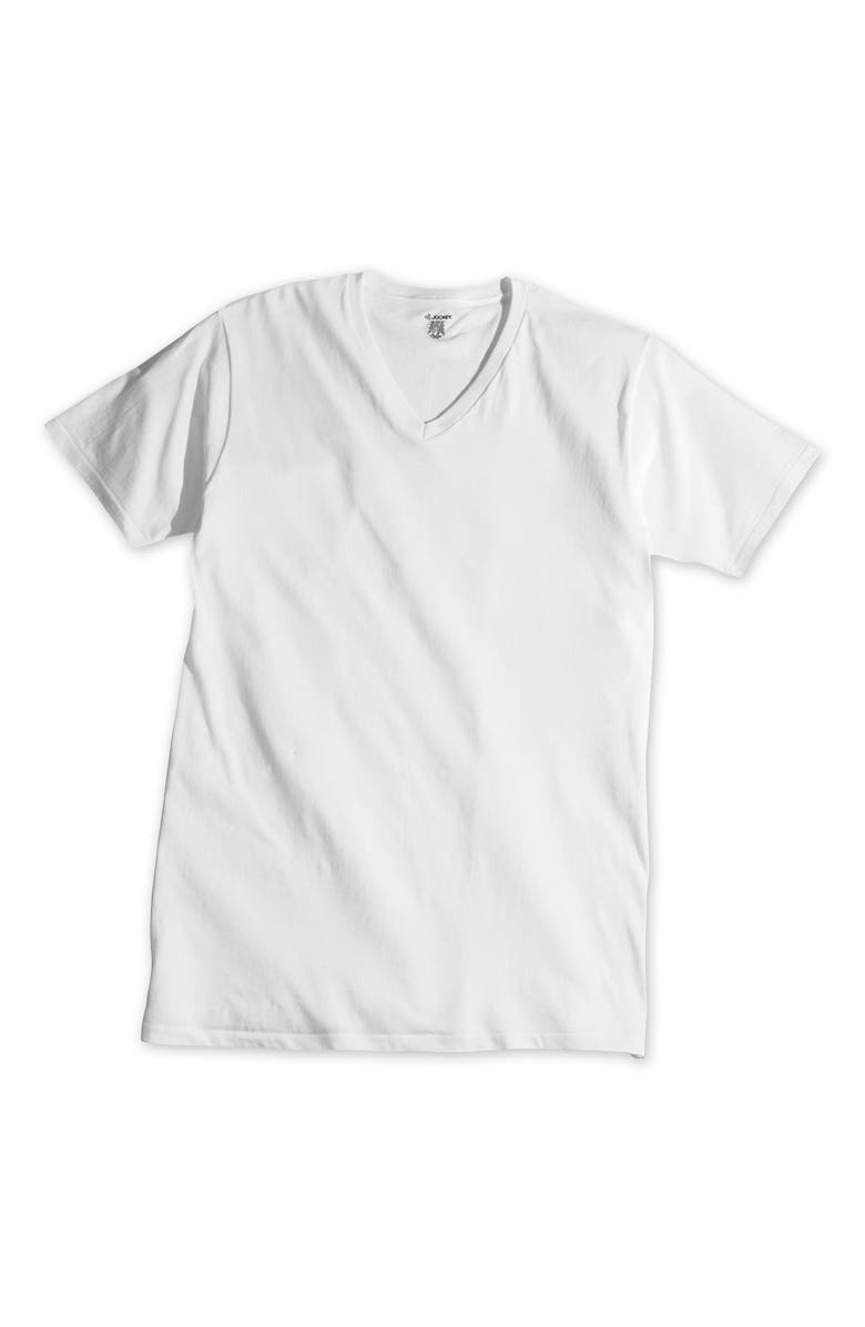 Jockey 2-pk Classic V-Neck T-Shirts, Alternate, color, White