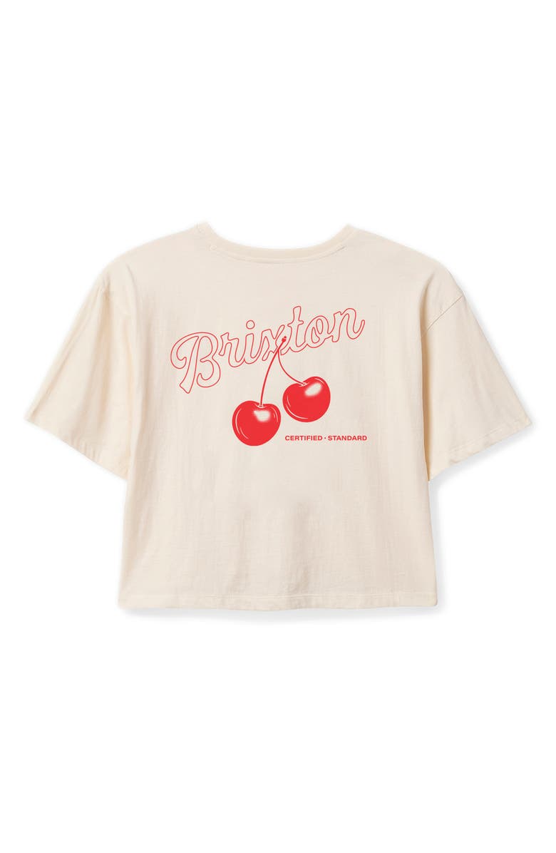 Brixton Cherry Crop Cotton Graphic T-Shirt, Alternate, color, Off White