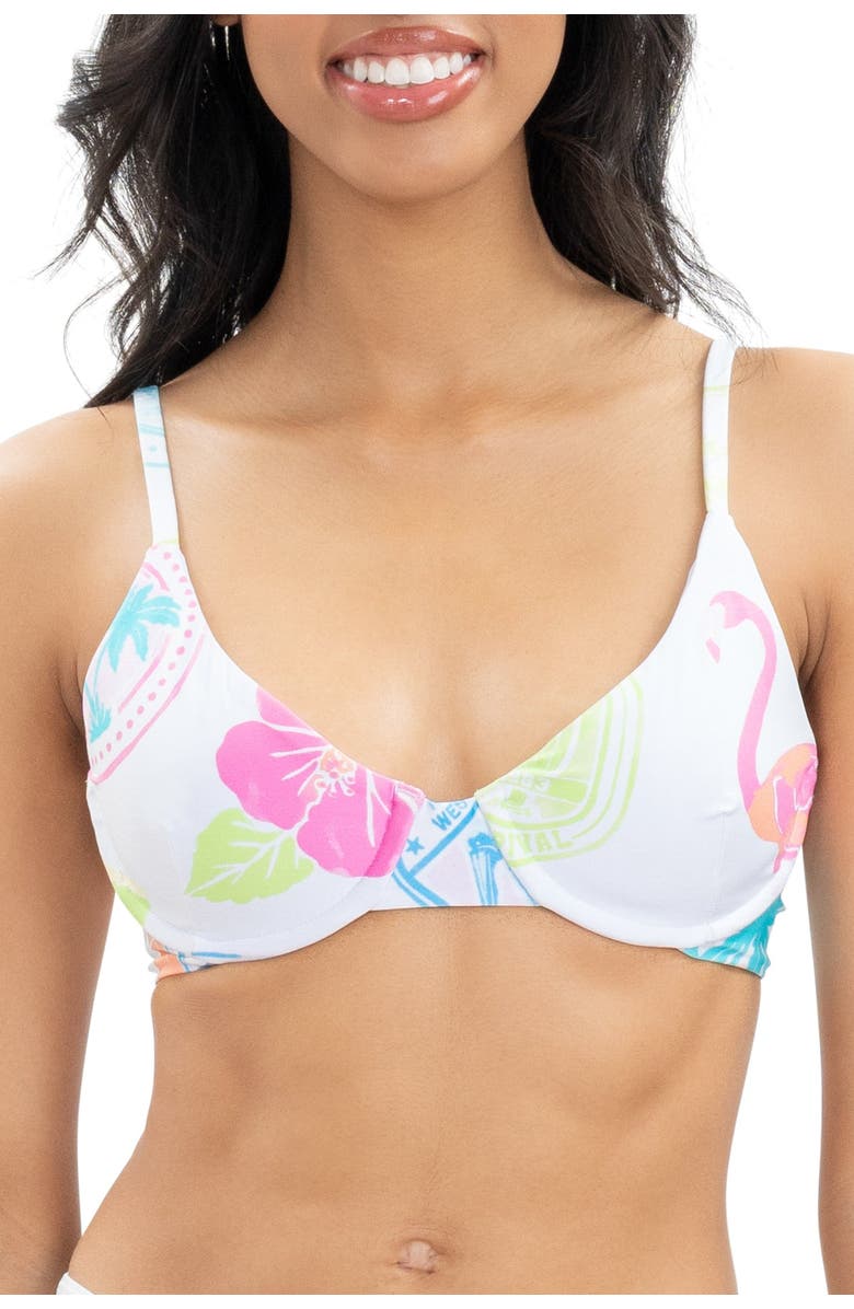 Kenny Flowers Margaritaville by Kenny Flowers - The Changes in Latitude - Underwire Bikini Top, Main, color, White