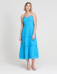 Finery London Hazel Cotton Cheesecloth Midi Dress
