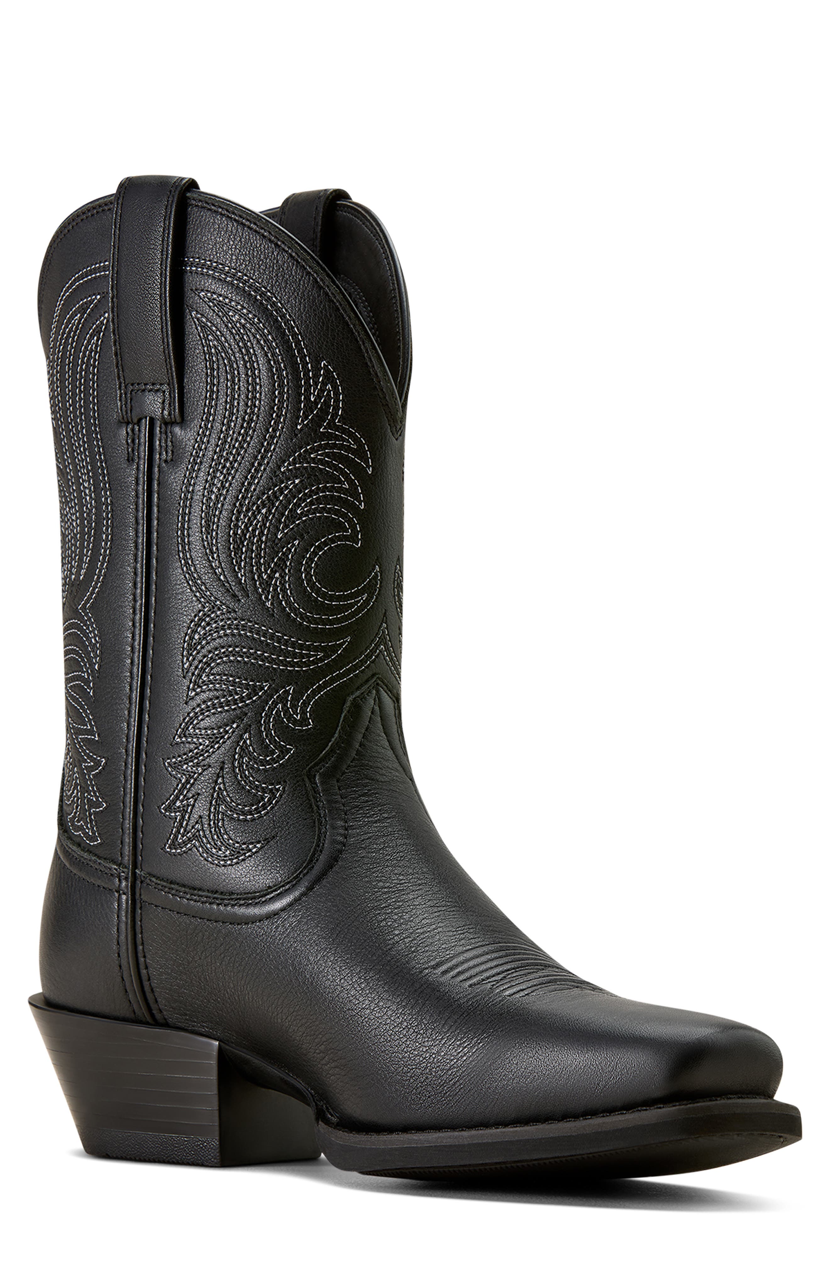 Ariat Sport Lawman Square Toe Cowboy Boot In Black