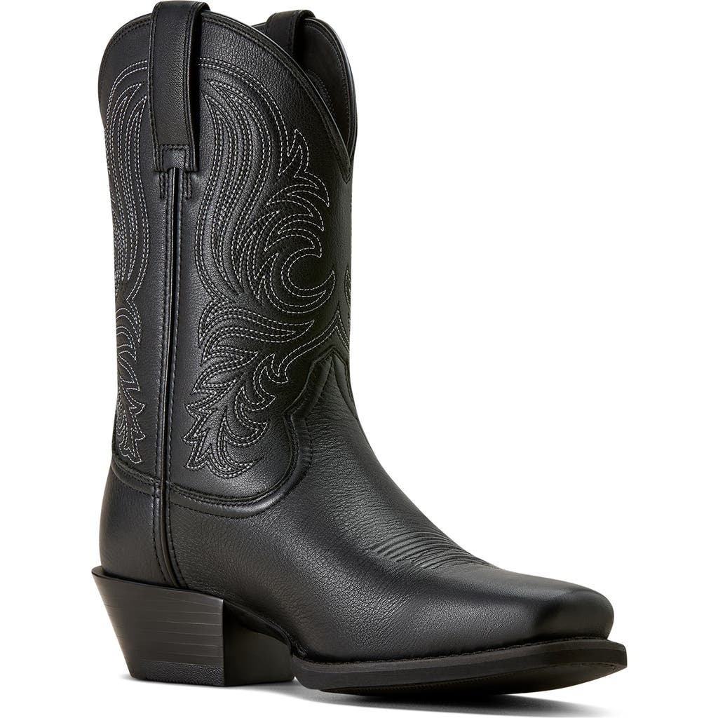 Ariat Sport Lawman Square Toe Cowboy Boot In Black
