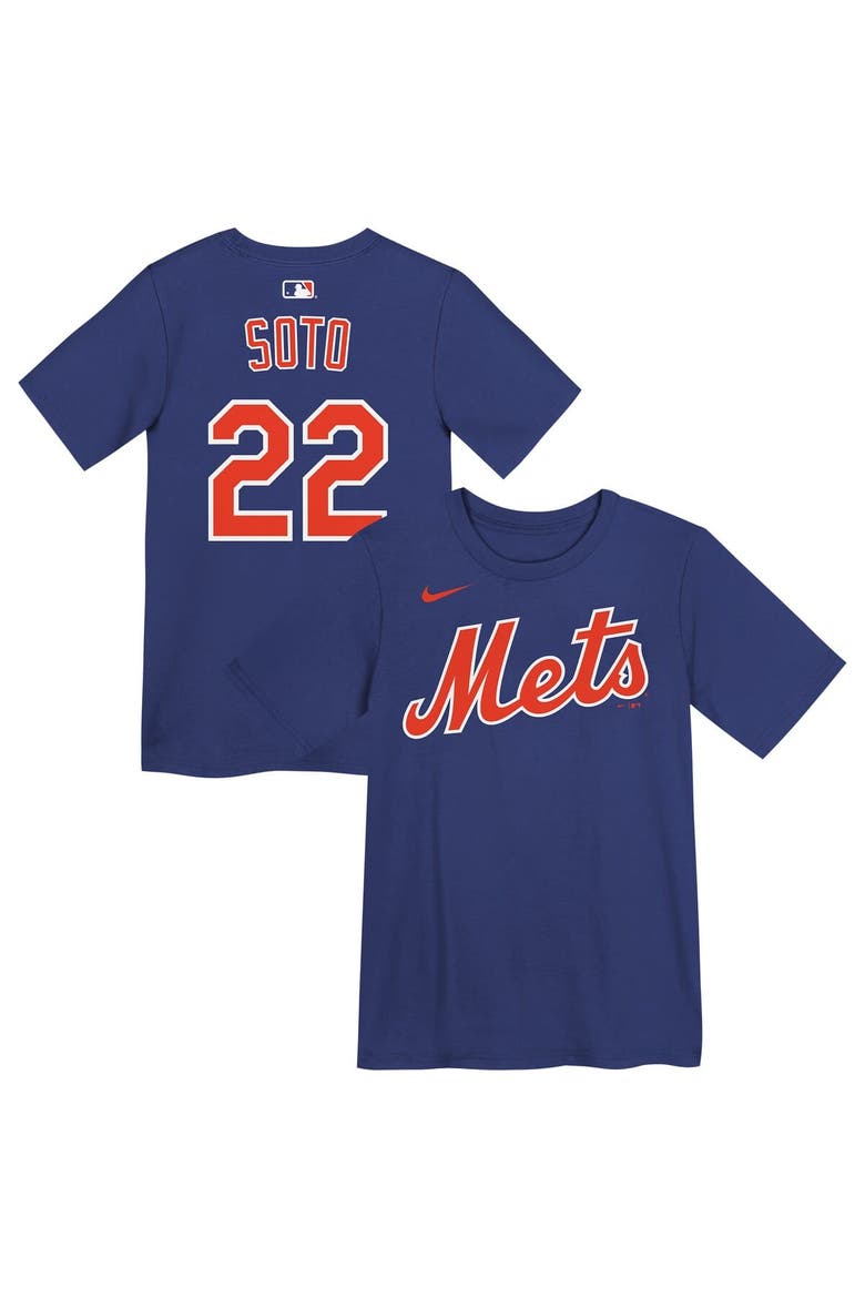 Preschool Nike Juan Soto Royal New York Mets Name & Number T-Shirt, Main, color, Royal