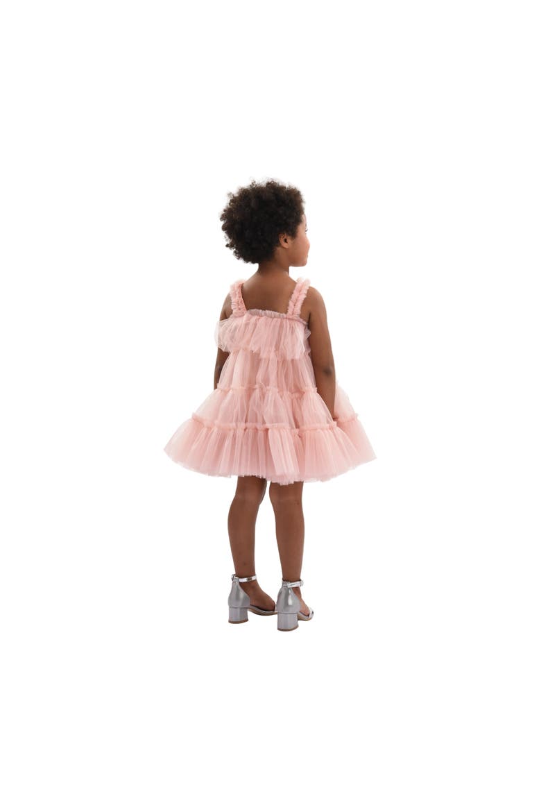 Isoldea Tulle Ruffle Dress, Alternate, color, Pink