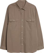 Rick Owens DRKSHDW Jumbo Cotton Button-Up Overshirt