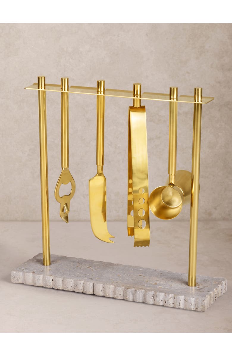 GAURI KOHLI Jubel Bar Tools Set, Main, color, Gold