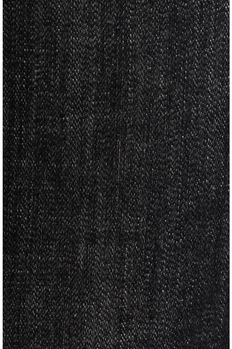 Crosshatch Slit Hem Denim Leggings, Alternate, color, BLACK
