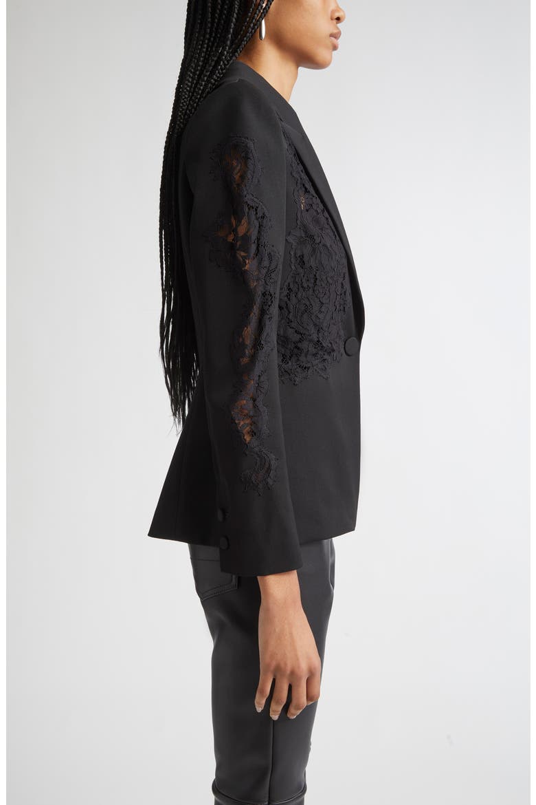 Clementine Lace Detail Jacket, Alternate, color, BLACK