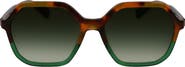 Longchamp Heritage 56mm Gradient Modified Rectangular Sunglasses