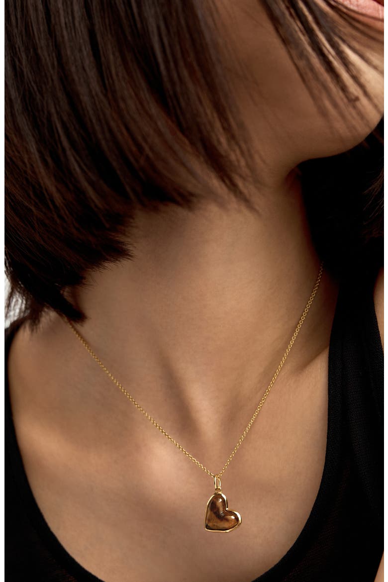 Tiger's Eye Heart Pendant, Alternate, color, 18K GOLD VERMEIL / TIGERS EYE