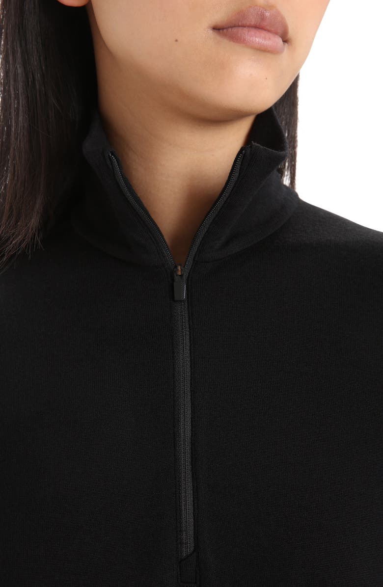 Icebreaker 260 Tech Wool Half Zip Pullover, Alternate, color, Black