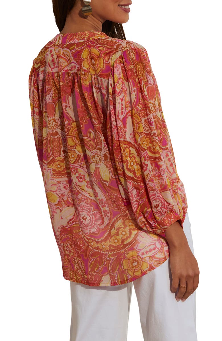 VICI Collection Maggie Floral Chiffon Button-Up Shirt, Alternate, color, 