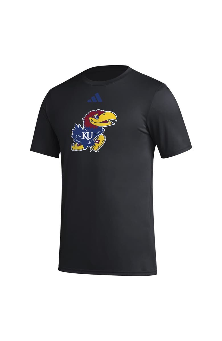 adidas Men's adidas Black Kansas Jayhawks Primary Locker Logo Pre-Game AEROREADY T-Shirt, Alternate, color, Black