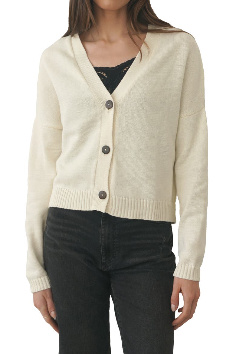 Diana Cropped Cardigan, Main, color, Oat Milk