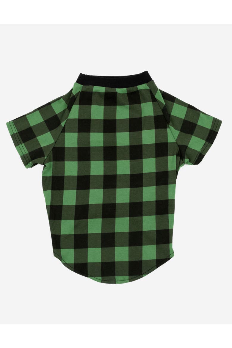 Dog Cotton Matching Family Holiday Pajamas, Alternate, color, Plaid Black & Green