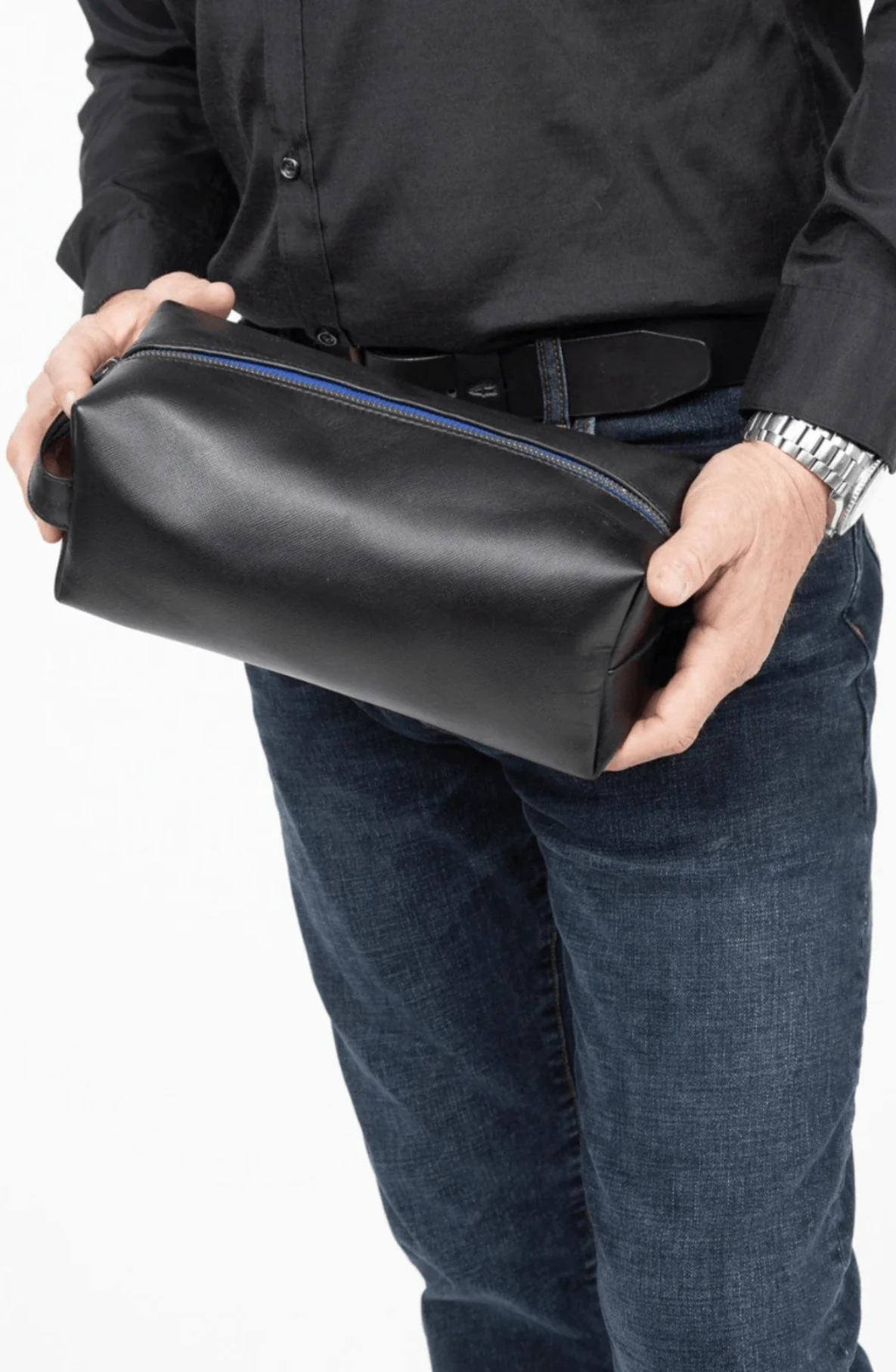 Deux Mains Iron Tight Toiletry Bag, Alternate, color, Black