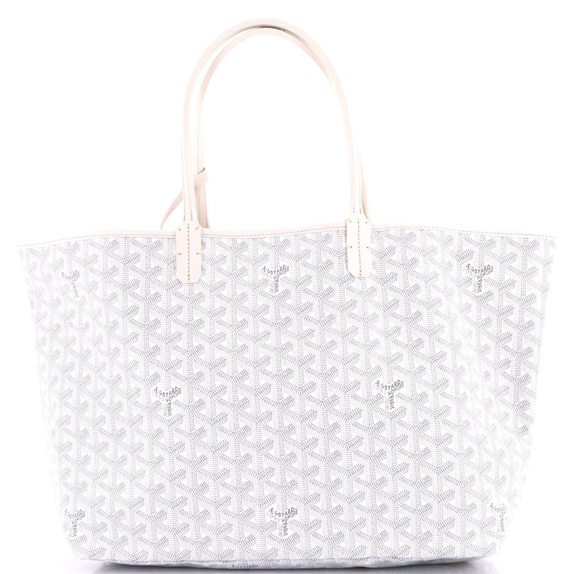 Pre-Owned Goyard Saint Louis Tote Coated Canvas PM, Main, color, White