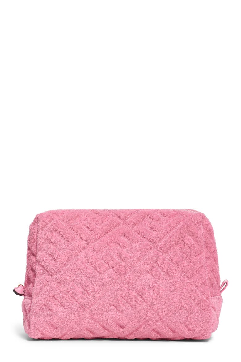 Tess Trapezoid Cosmetics Case, Main, color, PINK