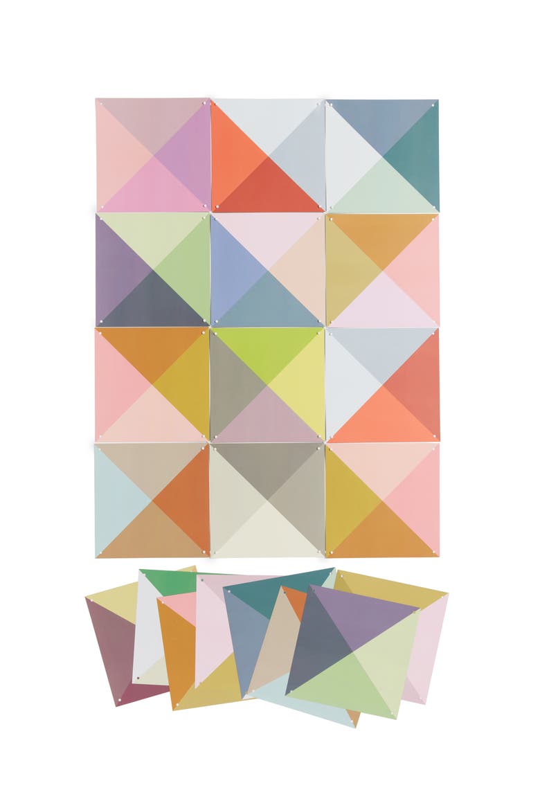 Loco Color 25-Piece Paper Wall Art Set, Main, color, MULTI COLOR