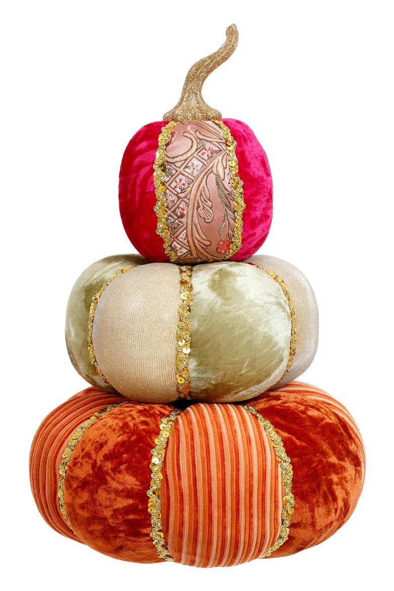 Stacked Velvet Pumpkin, Main, color, Terracotta