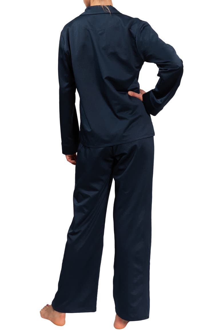 Allison/Angela Cotton Pajamas, Alternate, color, INKY BLUE
