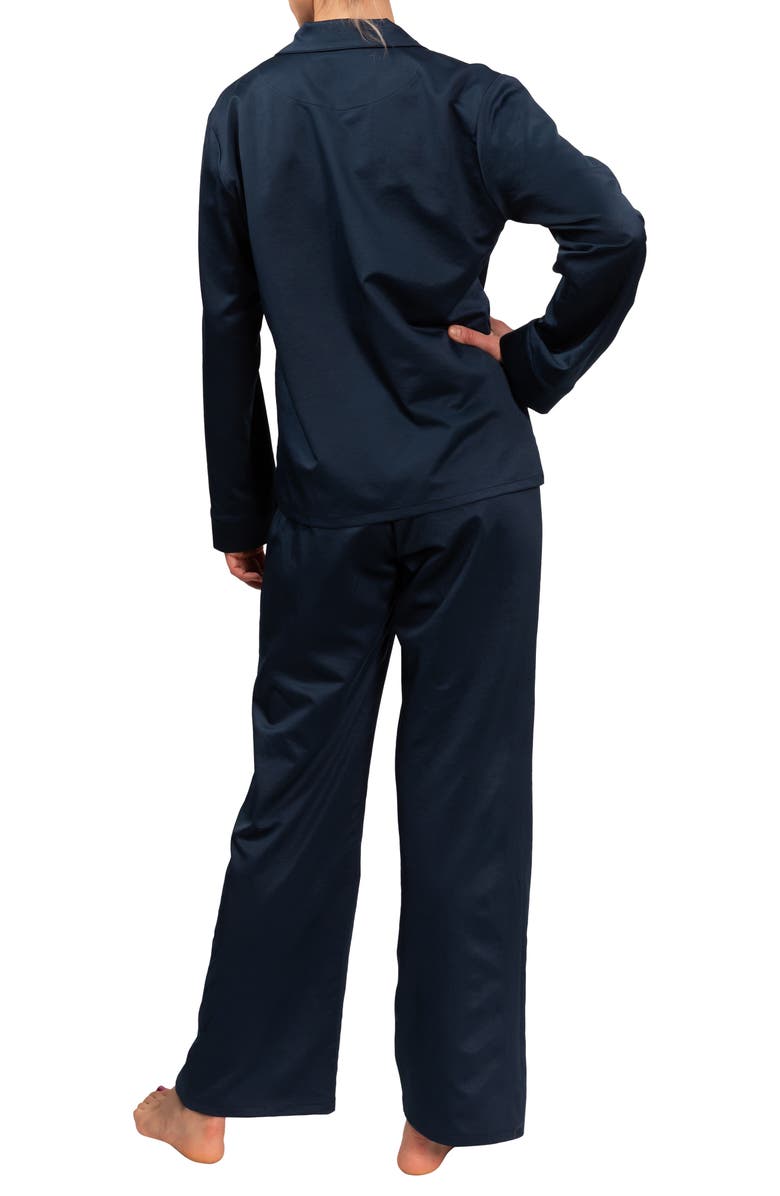 Everyday Ritual Allison/Angela Cotton Pajamas, Alternate, color, Inky Blue