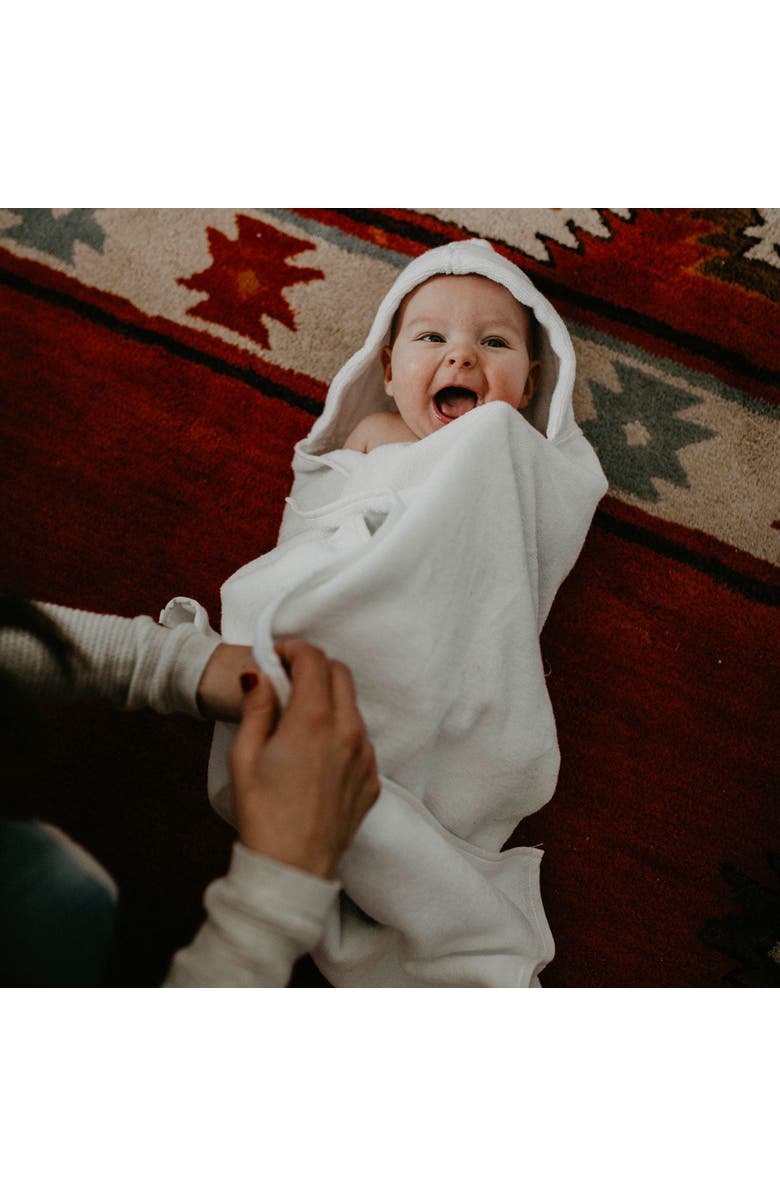 Parker Baby Co. Hooded Bath Towel, Alternate, color, White