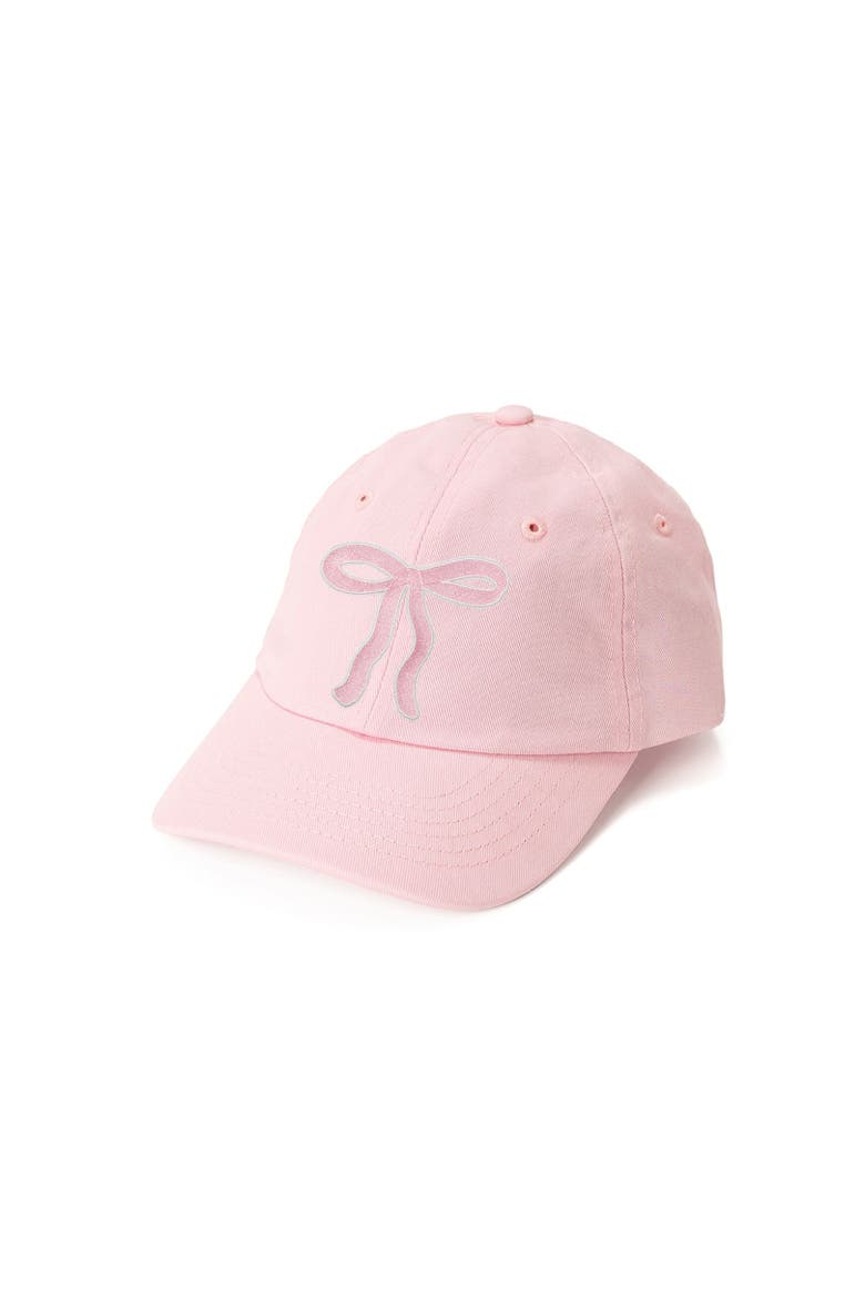 Pink Bow Patch Baseball Hat, Main, color, Ballet Pink
