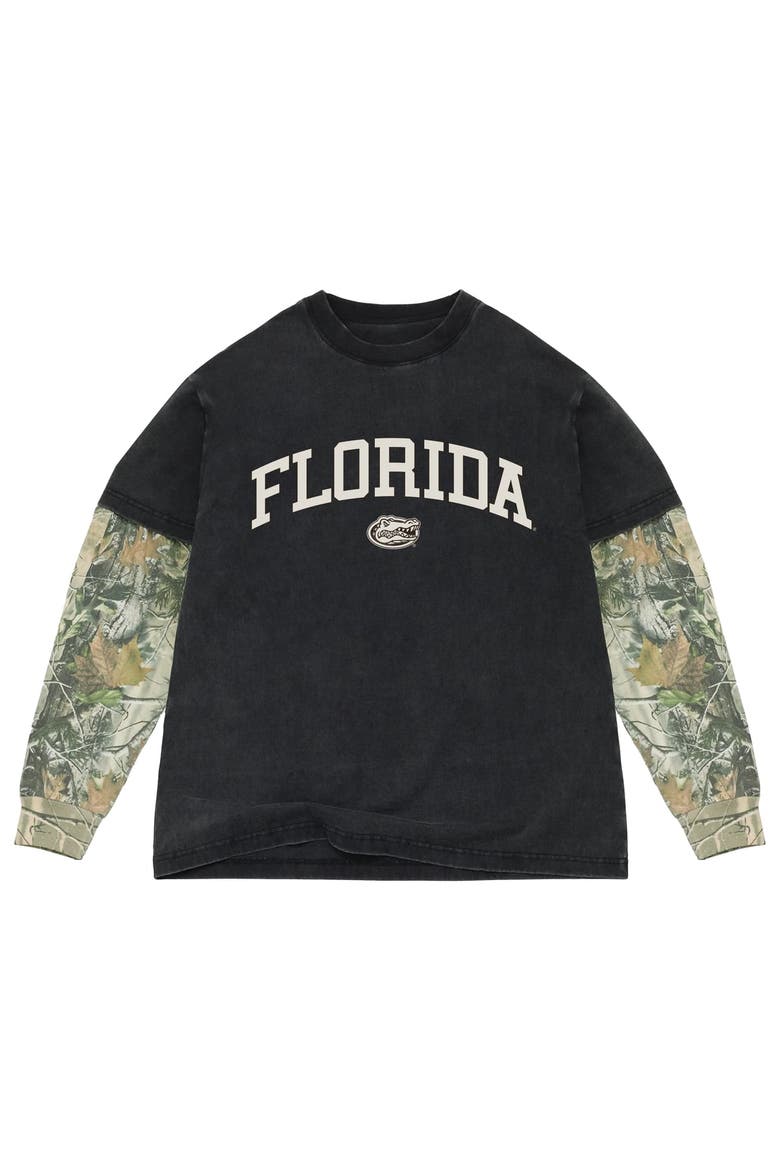 Men's Uscape Apparel  Black/Camo Florida Gators Back Bay Twofer Heavyweight Long Sleeve T-Shirt, Main, color, Black