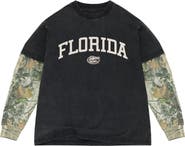 Uscape Apparel Men's Uscape Apparel Black/Camo Florida Gators Back Bay Twofer Heavyweight Long Sleeve T-Shirt