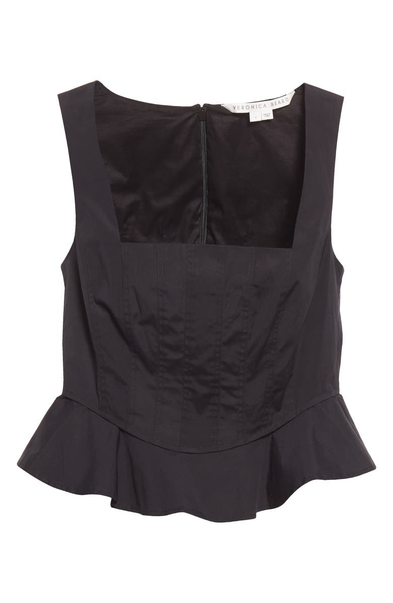 Veronica Beard Nikolette Ruffle Hem Tank, Alternate, color, 