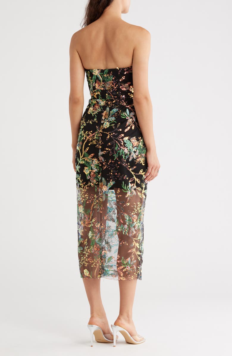 Sam Edelman Sequence Strapless Column Cocktail Dress, Alternate, color, 